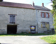 Front of the house and barn