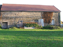 Rear of barn and house