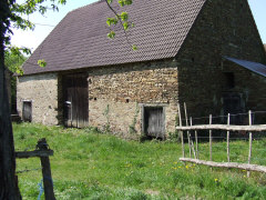 Front of barn